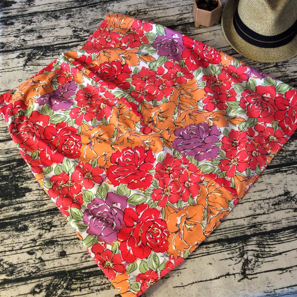 Casual Corner Annex Floral Pattern Skirt, Size 14
